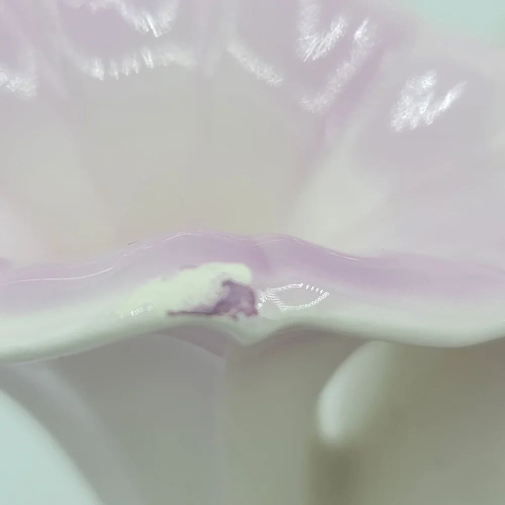 Teleflora Morning Glory Ceramic Teapot Pink Purple Floral Collectible 80s Vtg